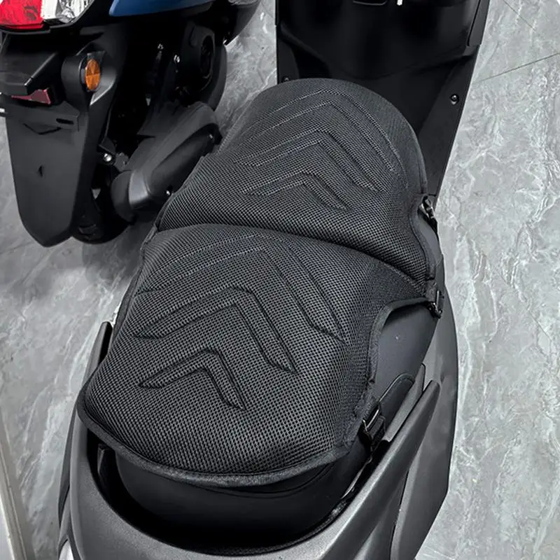 

Double Seater Motorcycle Seat Cushion High Elasticity Breathable Motorcycle Seat Cushion Shock-absorbing Moped Pillion Cover
