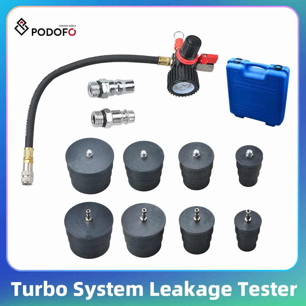 Podofo Turbo System Leckage Tester Set 9 Stück Turbolader Turbo Boost Leck Tester 4 Paar Stufen