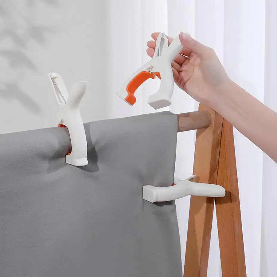 Home Clothes Pegs Rabbit Pattern Beach Towel Clips Quilt Clothes Pin Drying Quilt Clip Fixed Large Windproof Quilt Plastic Clip