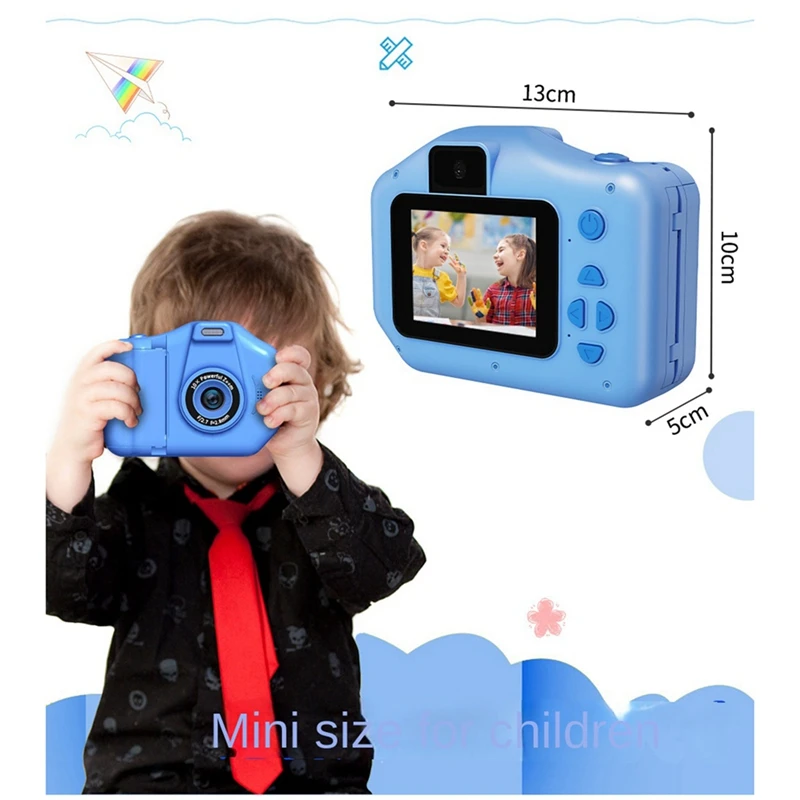 Fotocamera per stampa istantanea per bambini con fotocamera digitale selfie 1080P, regalo di compleanno per ragazzi e ragazze