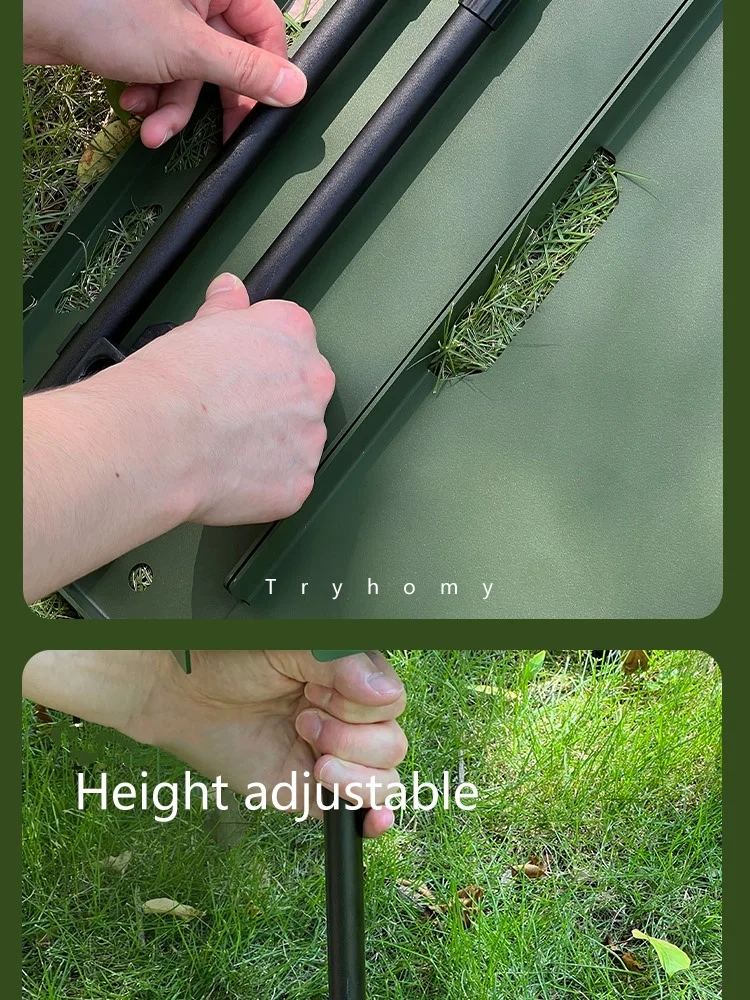 Klappbarer Campingtisch, leicht, tragbar, Tisch aus Aluminiumlegierung, Aufbewahrungsregal, seitliches Ofenregal, Campingtisch, coole Campingausrüstung – Detail 11