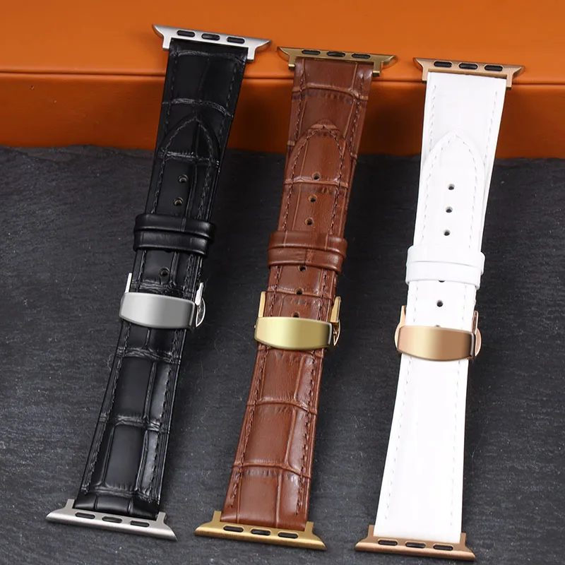 

Hand made apple watch strap For Apple Watch iwatch ultra 9 8 7 6 5 4 3 Leather .watchband 49mm 45mm 42mm 38mm 40mm 41mm 44mm