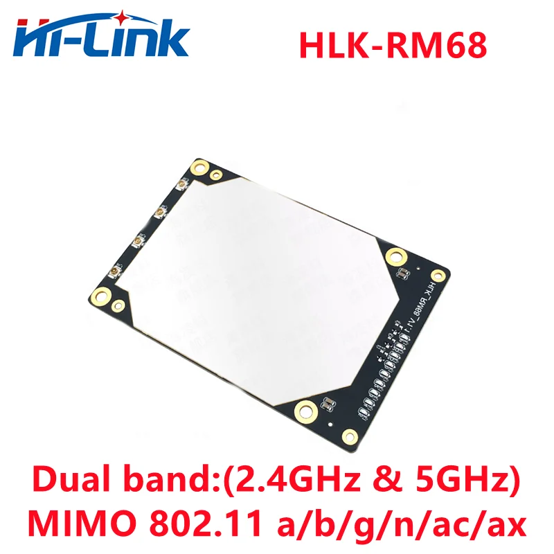 ใหม่ Hi-Link WiFi6 โมดูลเราเตอร์ไร้สาย HLK-RM68 Dual Band 2.4G/5.8G Gigabit AX3000 IPQ5018 + QCA8337 + QCN6102 RAM 256M แฟลช 128M