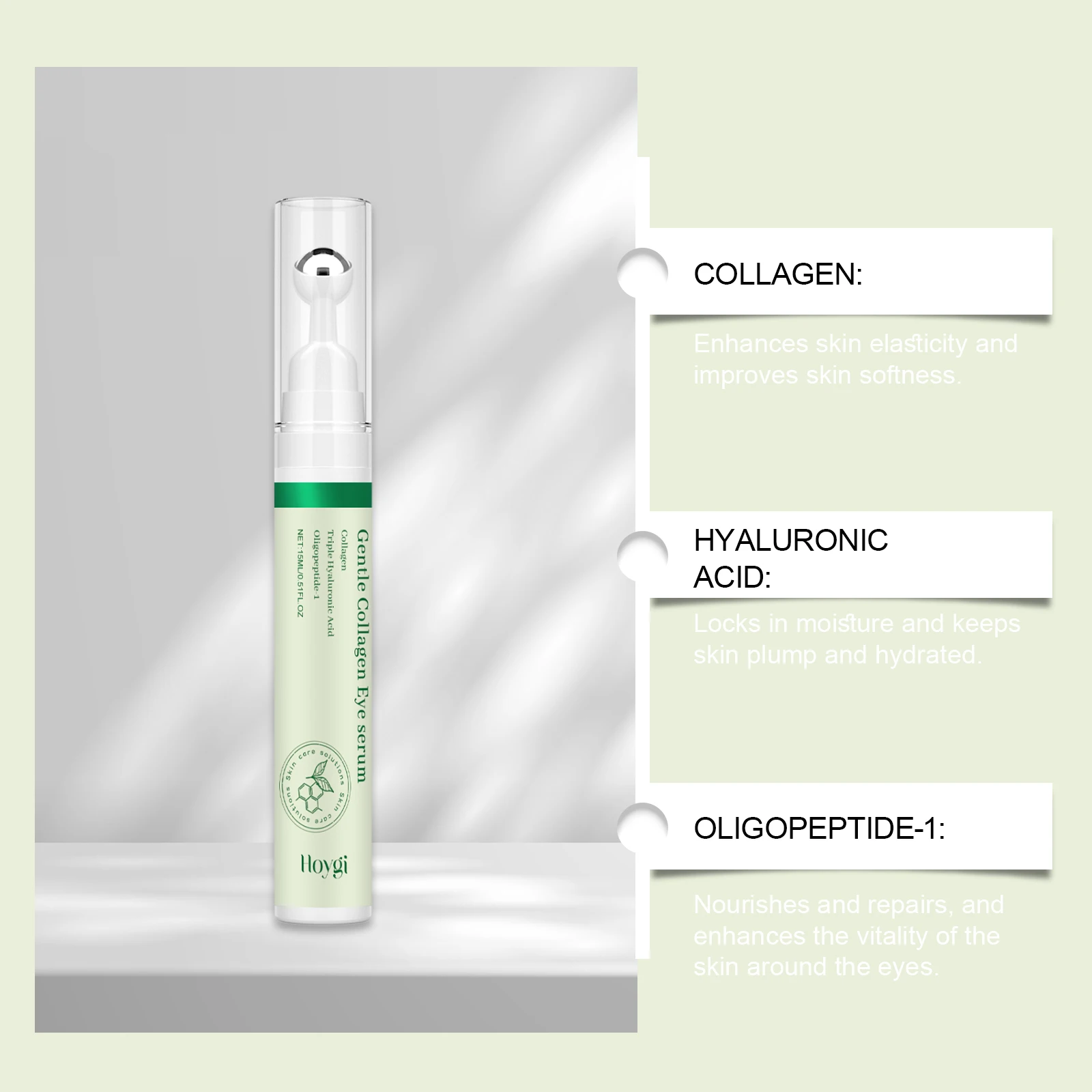 Collagen Eye Serum Lightening Dark Circles Remover Eye Bags Reduce Fine Lines Tightening Lifting Moisturizing Under Eye Roller
