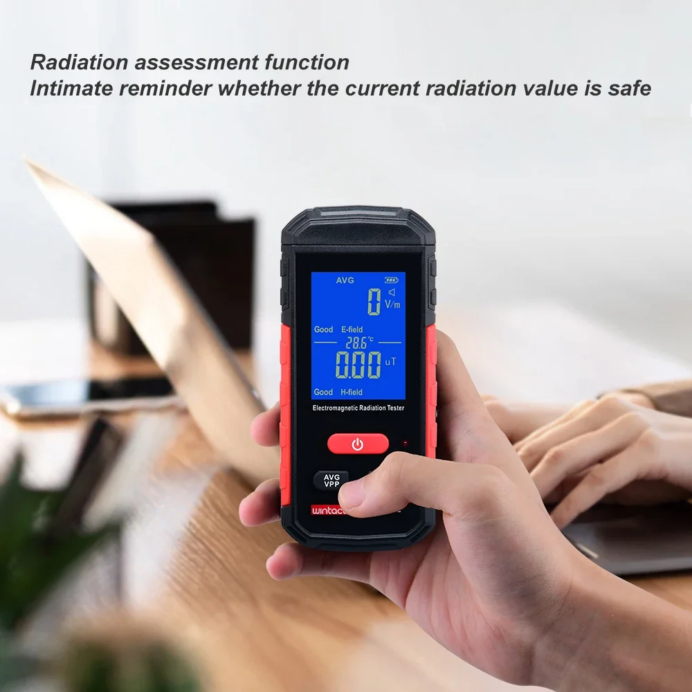 Geiger counter new WT3122 electromagnetic field detector  wave radiator mobile phone radiation tester audible  visual alarm