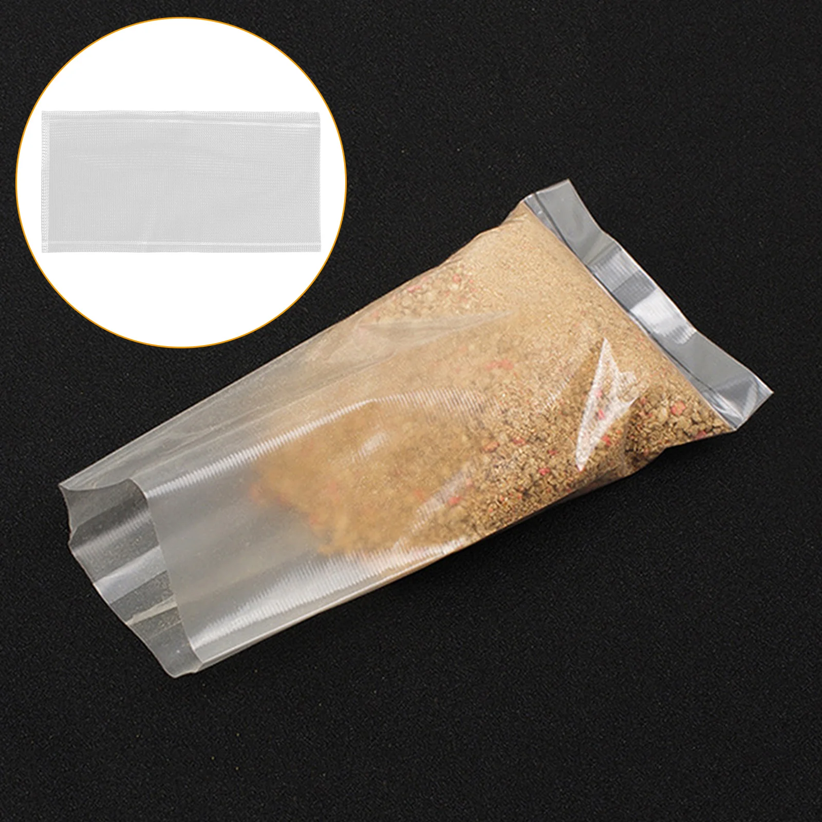 

100pcs PVA Water Soluble Bag Carp Fishing Bag Mesh Bag for Solid Bait 6x12cm