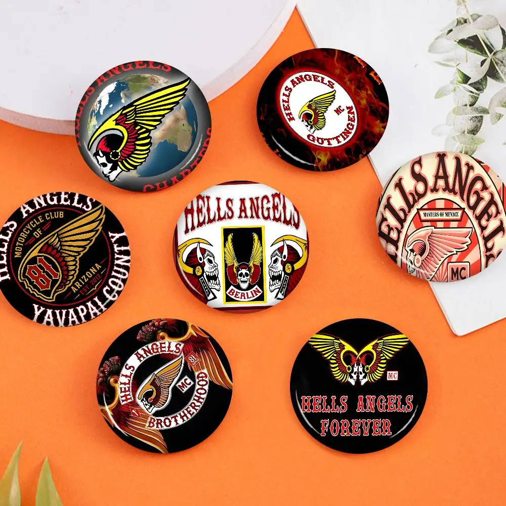 Classic Motorcycle Cool Club H-Hells A-Angels Series Pins Badge Interesting Animals Brooches Backpack Clothes Gift Accessory