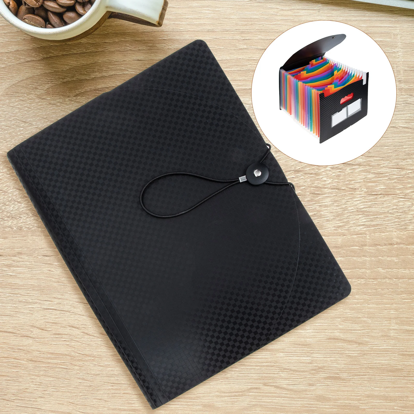 

Grid Pattern File Organizer A4 Size Portable Document Folder For Office School Expanding Filing Folder Receipt Holder
