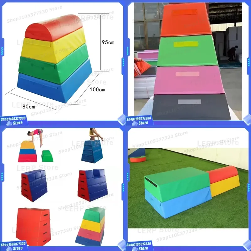 Soft Foam Vault Box for Gymnastics Training Pommel Horse Goat Jumping Obstacle Combination Trapezoidal Equipment Safe