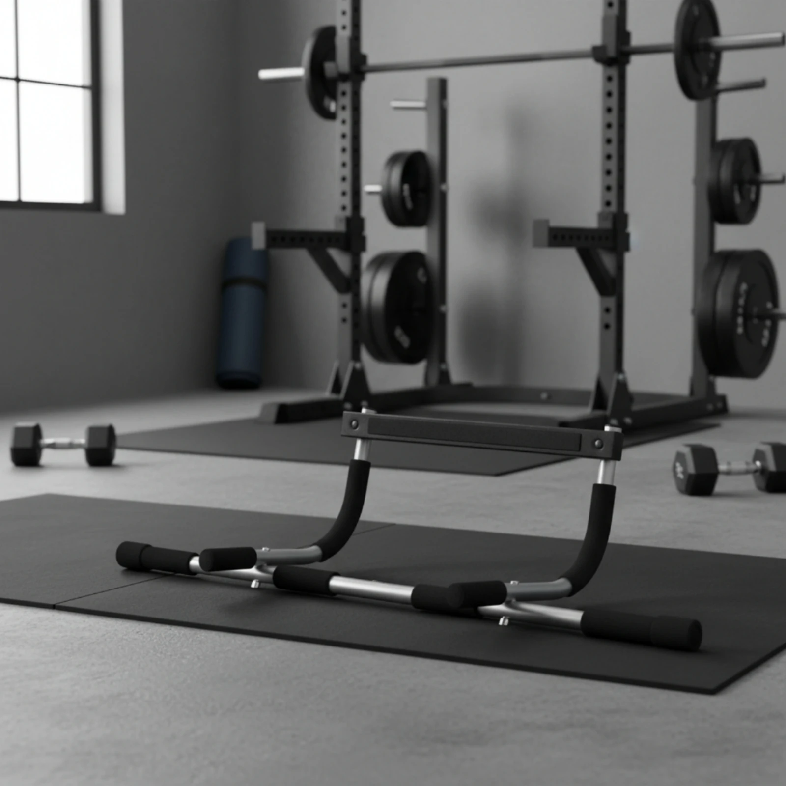 Home Gym Installation - ドア枠懸垂バー 穴あけ不要 懸垂バー フィットネス器具 簡単設置 滑り止め