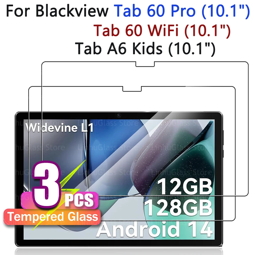 Protective Glass For Blackview Tab 60 Pro / 60 WiFi / A6 Kids Bubble-Free Anti-Scratch Tablet Screen Protector Tempered Film