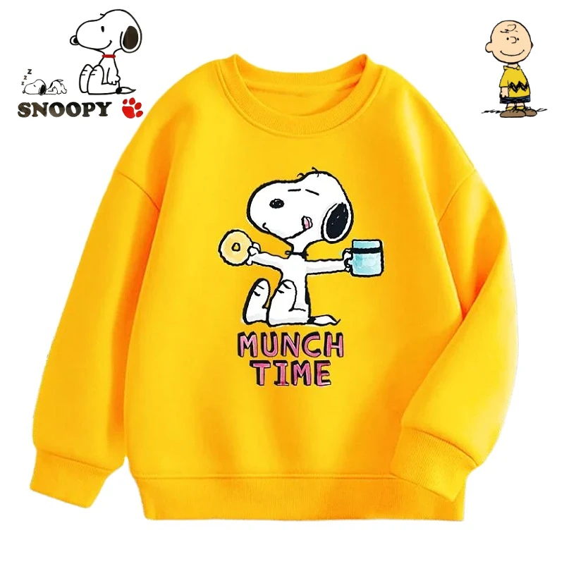 

Snoopy Cartoon Cute Student Sweatshirt Creative Personality Boys and Girls Autumn Long Sleeve Shirt Top Anime Merchandise Gift