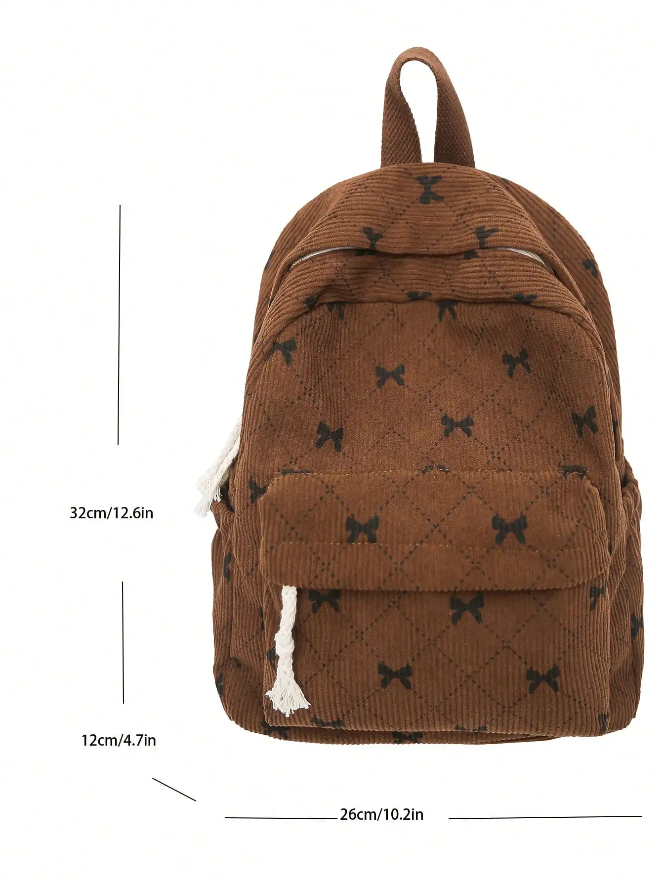 Mini zaino in velluto da donna, zaino compatto per lo shopping in viaggio, zaino casual in tinta unita