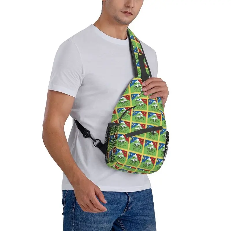 LSD Bicycle Day Albert Hoffman Sling Crossbody Chest Bag uomo Casual Acid Blotter Party spalla zaino per viaggi in bicicletta