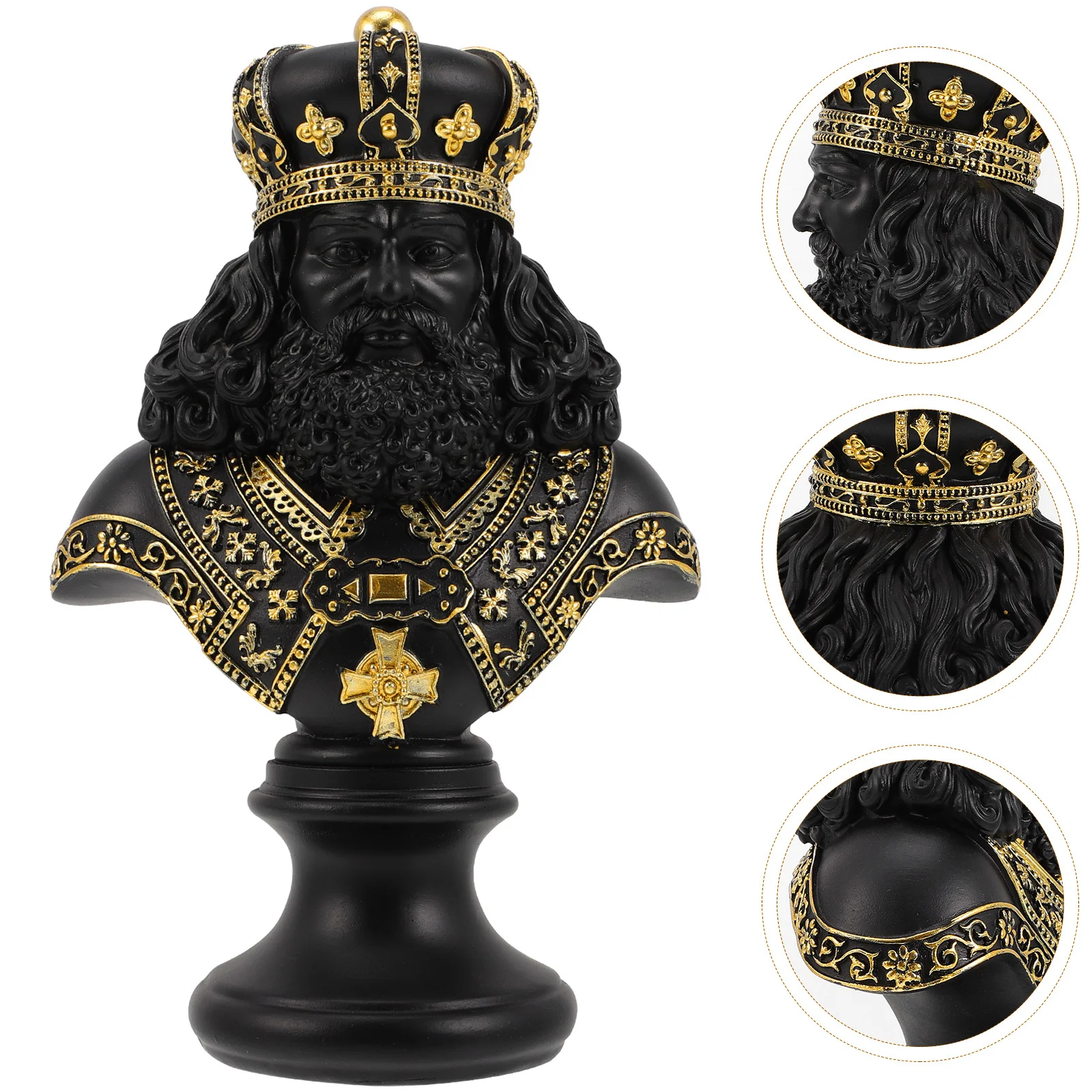 

Decorative Chess King Resin Statue Stylish Desktop Office Home Display Wedding Housewarming Decorative Resin Chess