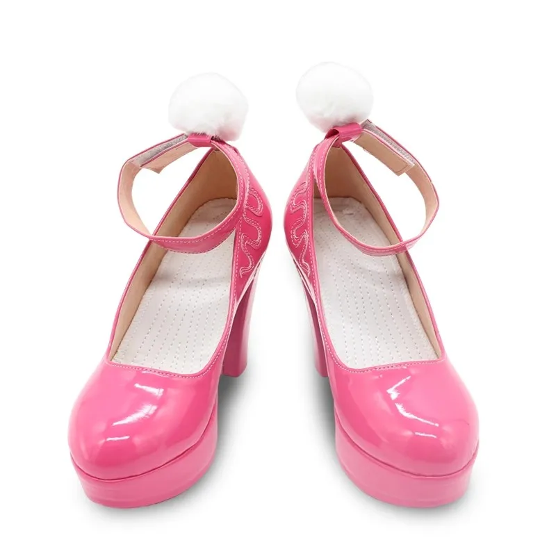 Nikke De Godin Van De Overwinning Adder Roze Konijntje Meisje Spel Cosplay Schoenen Laarzen Hoge Hakken Halloween Carnaval Feest Prop Accessoires