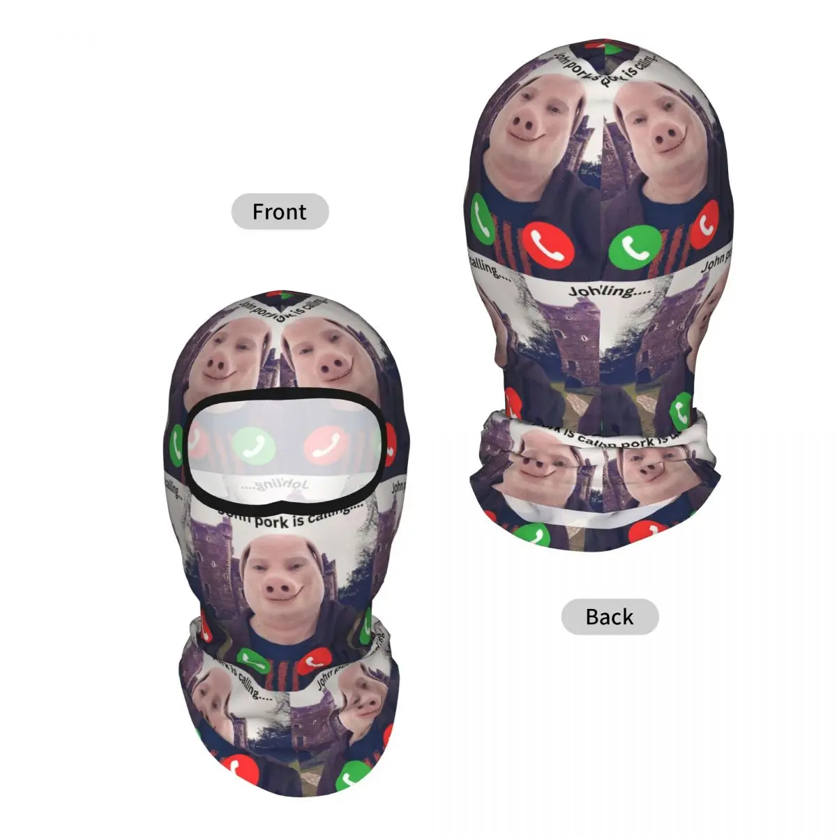 John Pork Breathable Thin Balaclava Full Face Mask Sun Protection Neck Gaiter For Motorcycle Cycling