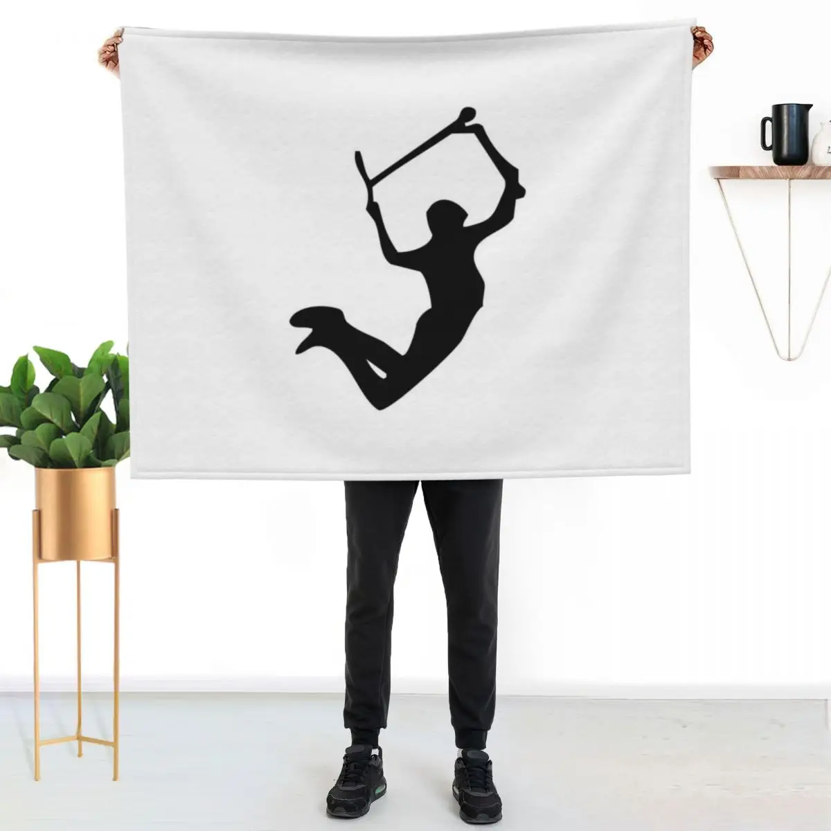 Freestyle scooter stunt silhouette. Throw Blanket funny gift Retros warm for winter Blankets For Bed Comforter Baby Blankets