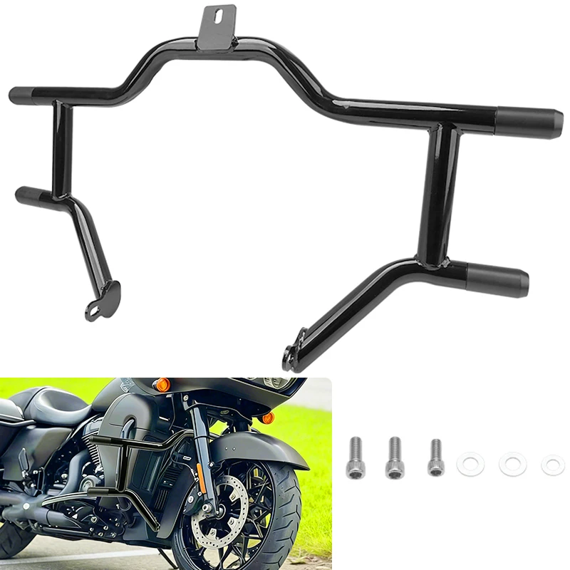 

Front Engine Guard Crash Bar Motorcycle Highway Bar Falling Protector For Harley Touring Road King Street Electra Glide 09-23