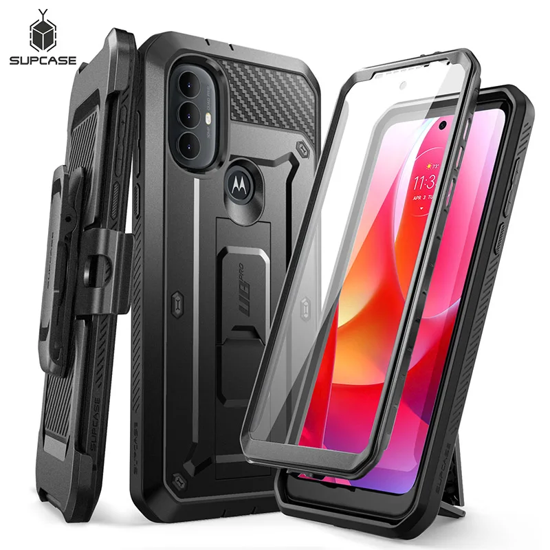 SUPCASE For Moto G Power Case (2022 Release) UB Pro Full-Body Rugged Belt Clip & Kickstand Case with Built-in Screen Protector