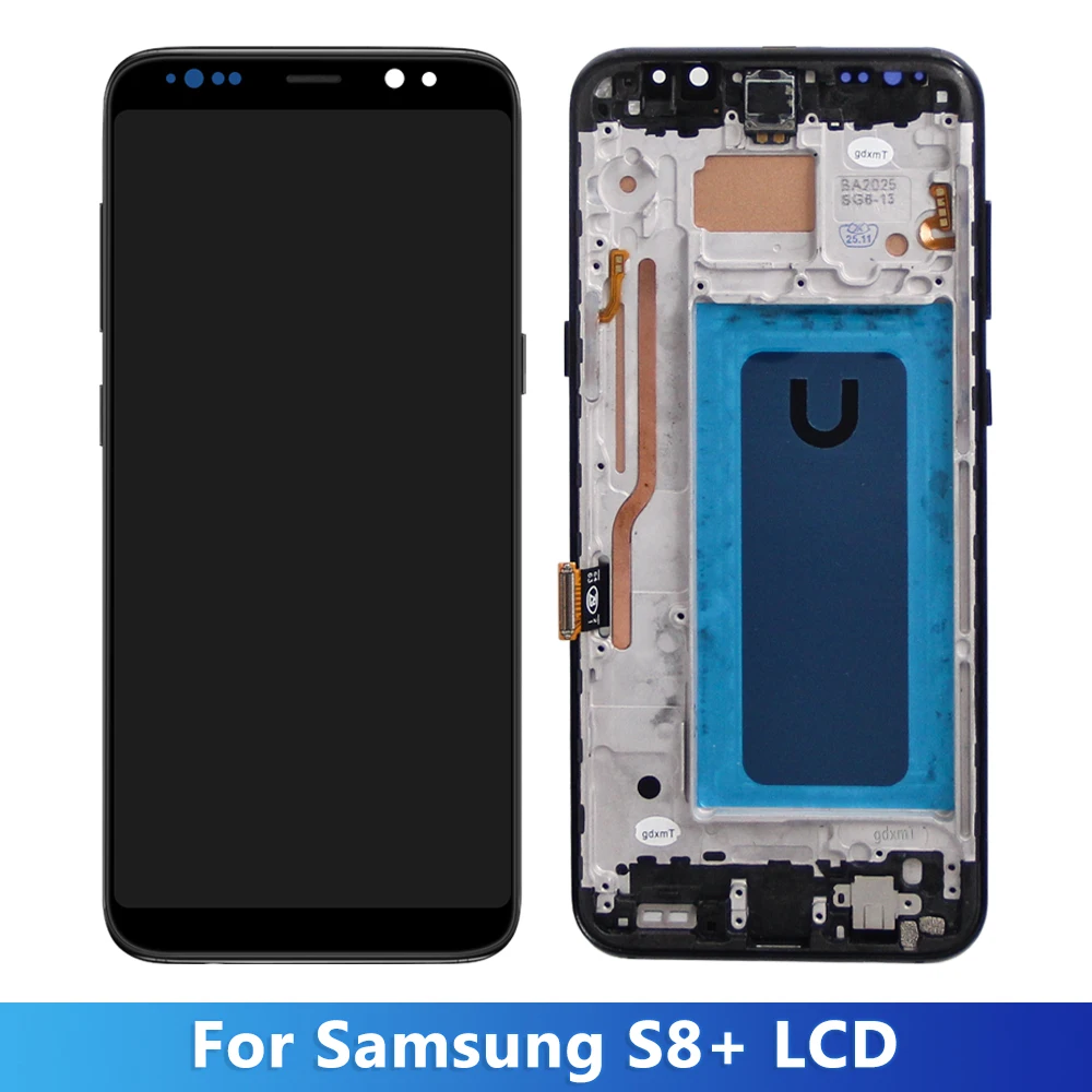 TFT S8 Plus Screen Assembly for Samsung Galaxy S8+ G955F Lcd Display Digital Touch Screen with Frame for Samsung Galaxy S8 G950F