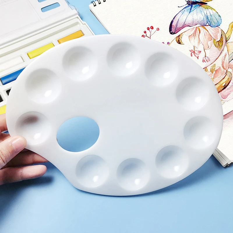 1pc Kinderen Tekenspeelgoed Elliptisch kleurenpalet Kantoor Educatieve benodigdheden voor kunststudenten Beginner Gemakkelijk schoon te maken TMZ