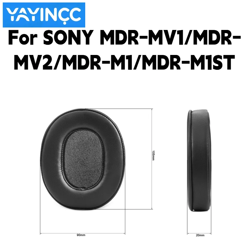 Ersatz-Ohrpolster aus Proteinleder, einfach zu installieren, für SONY MDR-MV1/MDR-MV2/MDR-M1/MDR-M1ST Kopfhörer, Ersatzteile für Ohrmuscheln. – Detail 3