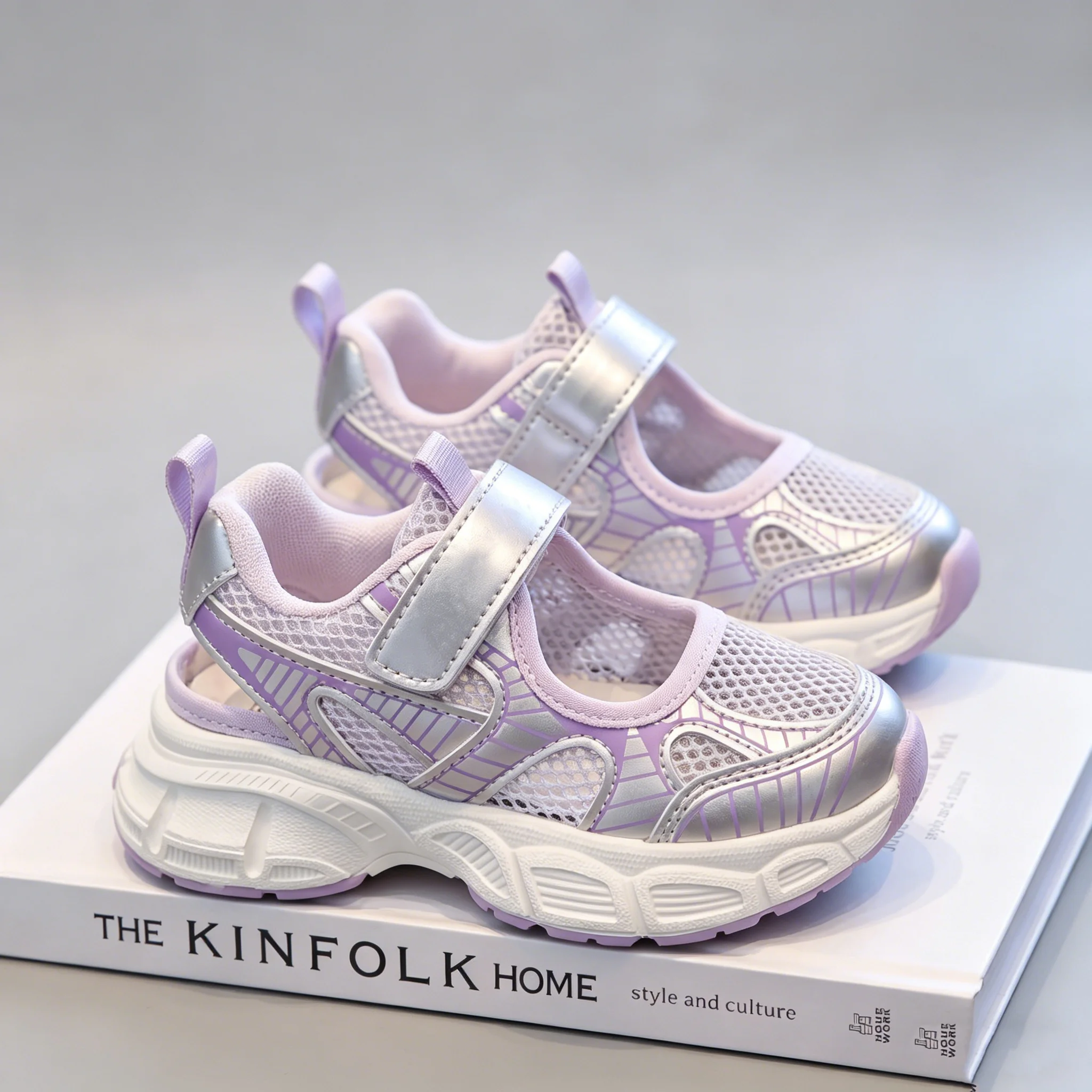 Little Girls Barefoot Sneakers 2026 New Summer Kids Platform Sporty Sandals Soft Sole Comfort Versatile Outdoor Play Barefoot