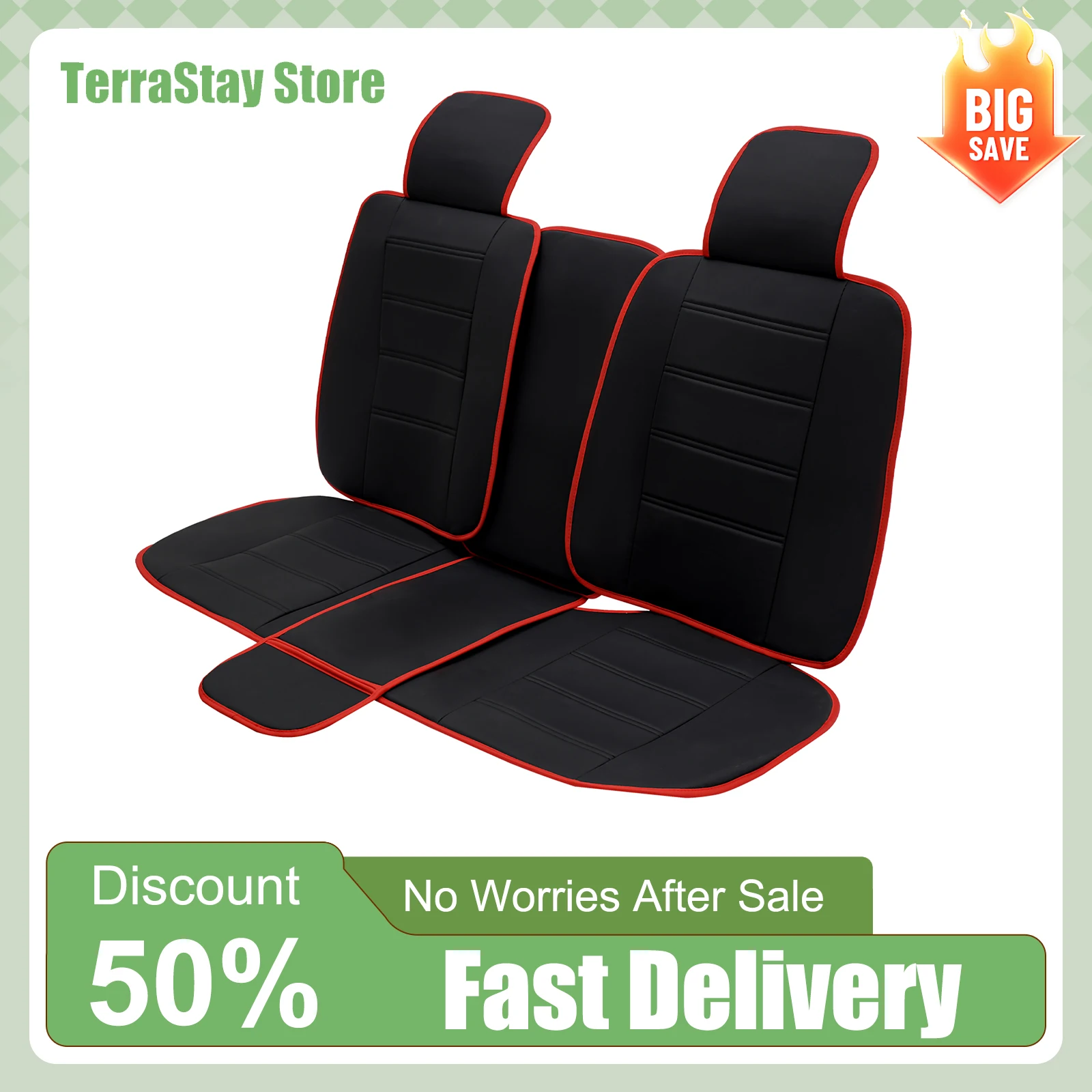 Capas de assento de carro confortáveis e respiráveis incluem almofadas de cintura, apoios de cabeça, ajuste universal, protege as assentos de manchas e arranhões