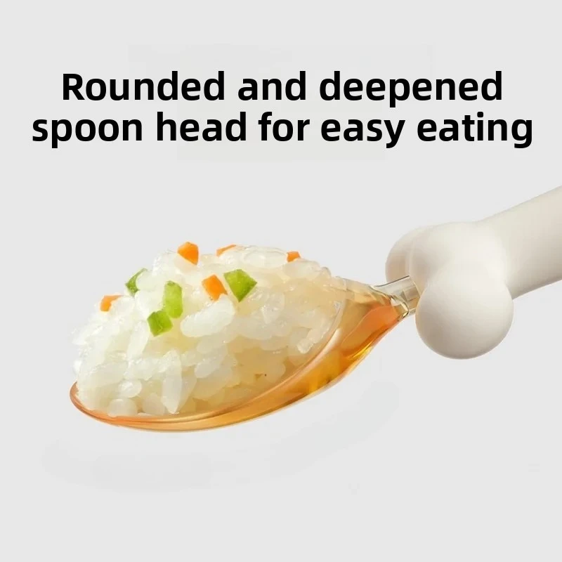 赤ちゃん用トレーニングスプーンとフォークセット、自己給餌用、柔軟なベビー食器、1歳以上の子供用、ベビー食事用アクセサリー