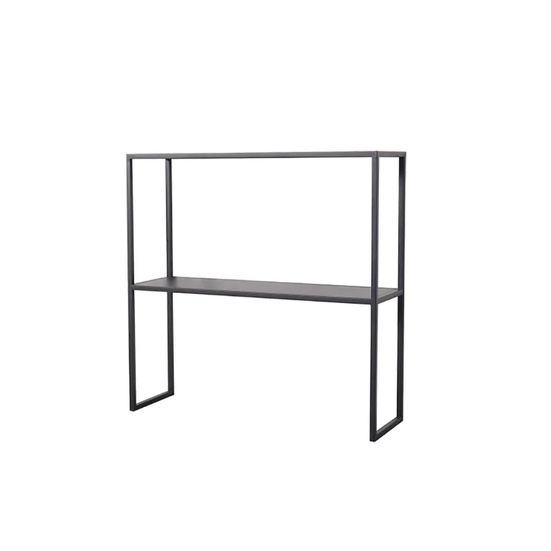 Nordic wrought iron simple shelf living room floor decoration bookshelf multi-layer entrance storage rack bedroom baffle bookshe