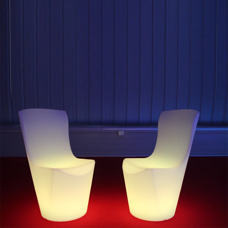 Light Up Living Room Set Furniture Dinning Table And Chairs Luxury Luminous Furnishing LED Glowing Garden Table 90*42*70cm