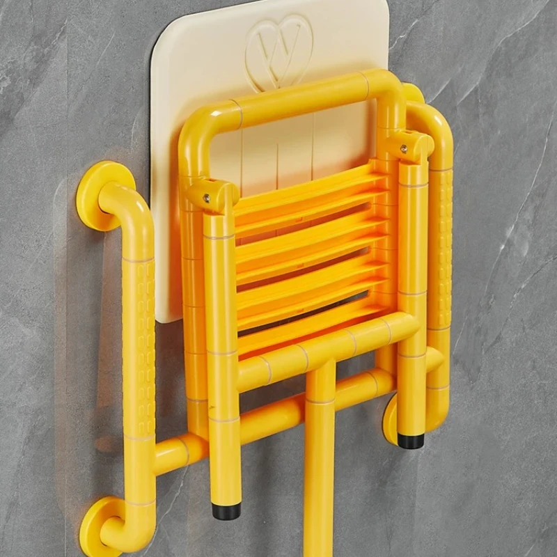 Foldable Shower Stool for Elderly Anti-Slip Bath Stool Wall-Mounted Safety Shower Chair Stainless