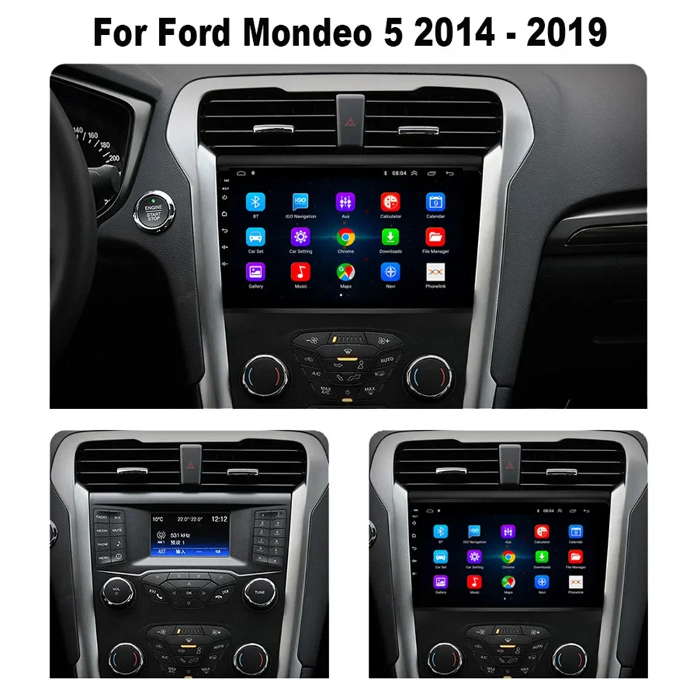 8G 128G For Ford Fusion Mondeo 5 2014 - 2019 Car Radio Multimedia Video Player Android Auto Carplay GPS Stereo 2Din DVD