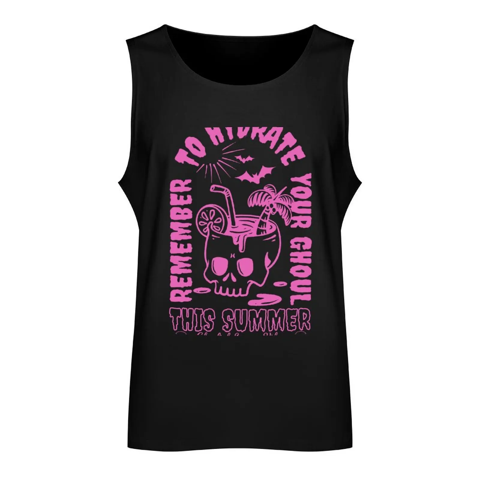 Summerween, Summer Shirt, Summer Aesthetic, Summertime, Beach vibes, Remember to Hydrate your Ghoul, Hot Goth Summer, G Tank Top