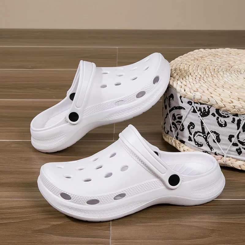 NONE Sommer Herren Clogs Sandalen Herren und Damen Freizeit Hausschuhe Strand Rutschen Hausgarten Schuhe Outdoor Sandalen Plus Größe 46 47 48 4