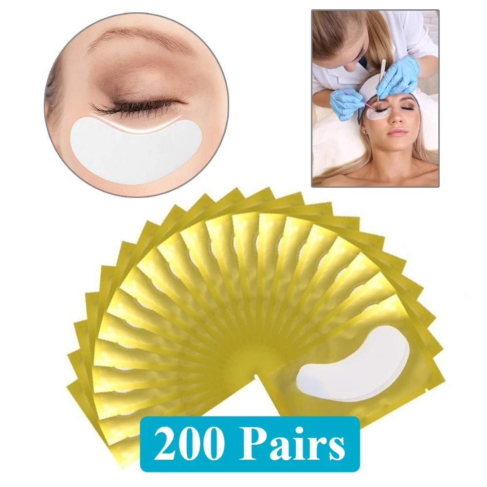 100/150/200 pares de parches de extensión de pestañas parches de hidrogel suministros de extensión de pestañas parches de ojos Gel debajo de las almohadillas de ojos parche de maquillaje