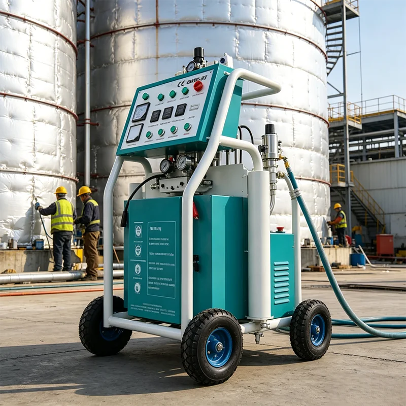 Hydraulic Polyurethane Spray Machine PU Foam Insulation Sprayer Polyurea Coating System with Digital Pressure Gauge