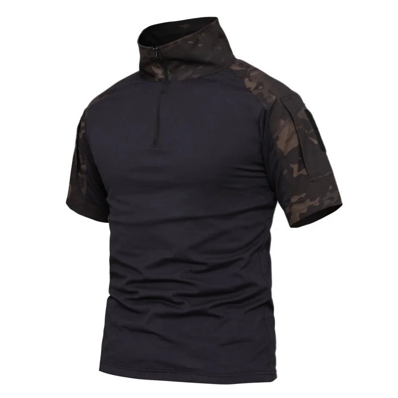 Short-sleeved CS Tactical Camouflage Plaid Summer