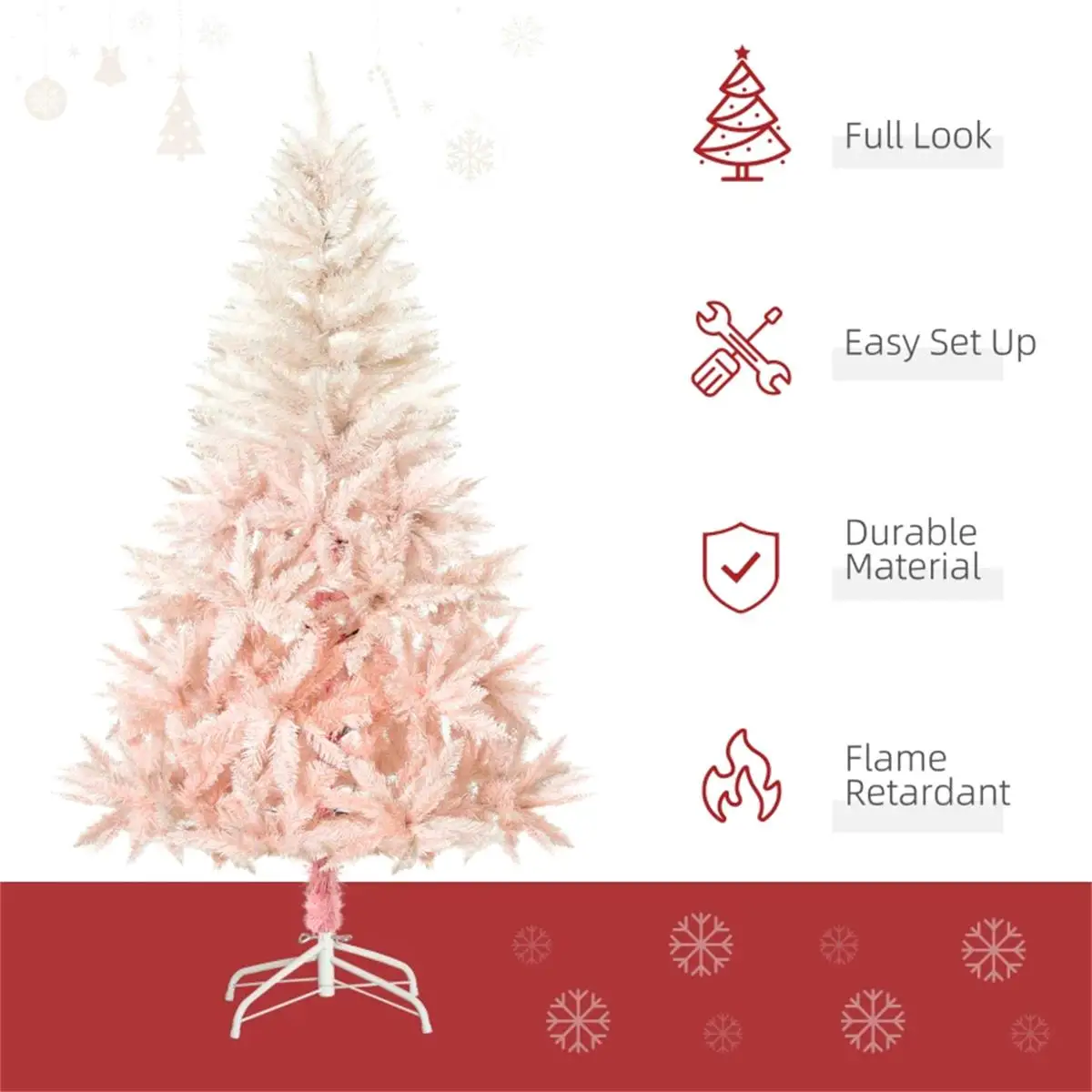 

5FT Artificial Christmas Tree - Festive Holiday Decor for Home & Office, Perfect for Parties and Celebrations