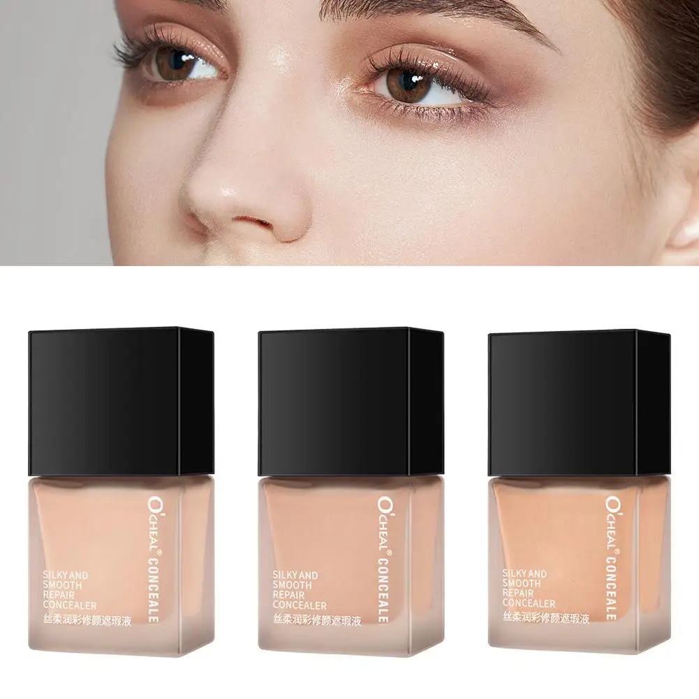 Liquid Foundation High Coverage Makeup Base Lasting FemaleMakeup Foundation Waterproof Cream Concealer Foundation Makeup BB S1W9