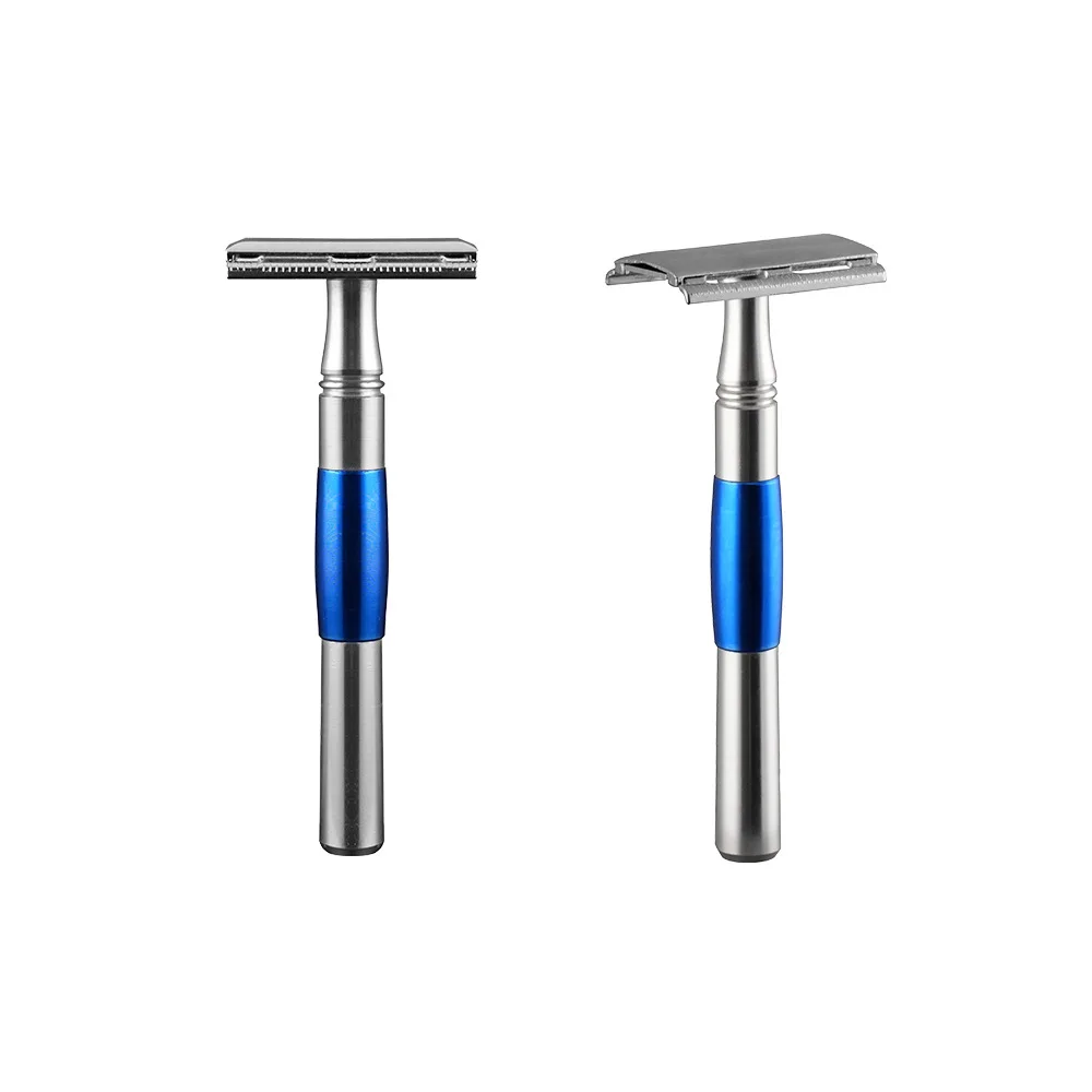 Aluminum Alloy Handle Double-Edged Safety Razor for Men and Women