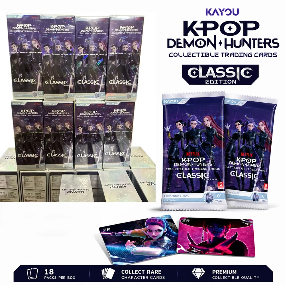 Genuine Kayou Kpop Demon Hunters Card Box Classic Edition Wave1 UR ZR Anime Collection Trading Cards Toy Birthday Gifts