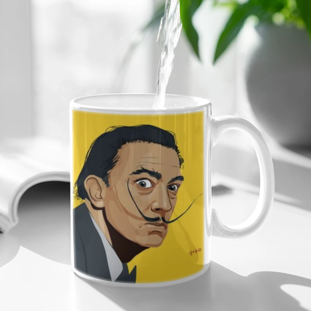 Salvador Dali Funny Portrait 11oz Afternoon Tea Mug Multifunctional Ceramic Coffee Mug Porcelain Coffee Cup Drinking Cup