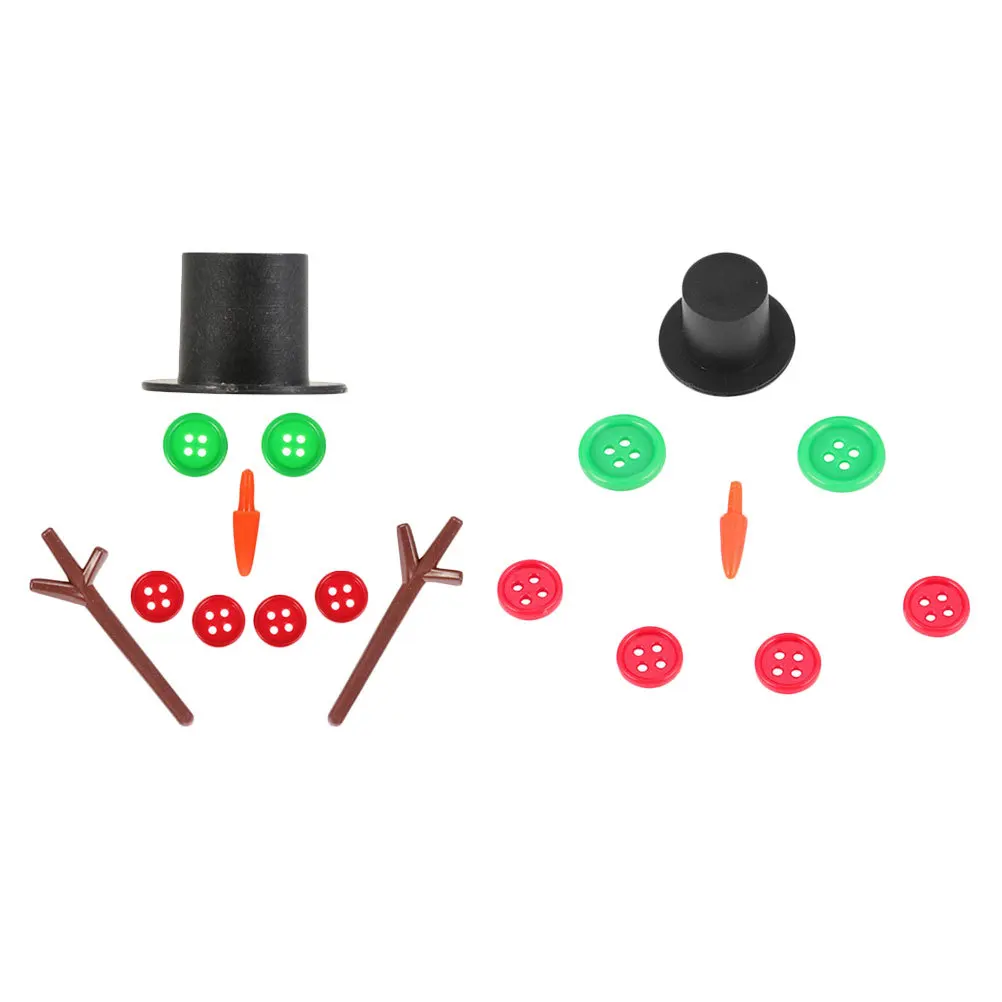 

2Sets Snowman Accessories Kit Engaging DIY Snowman Making Material for Educational Art Activity Gift Idea