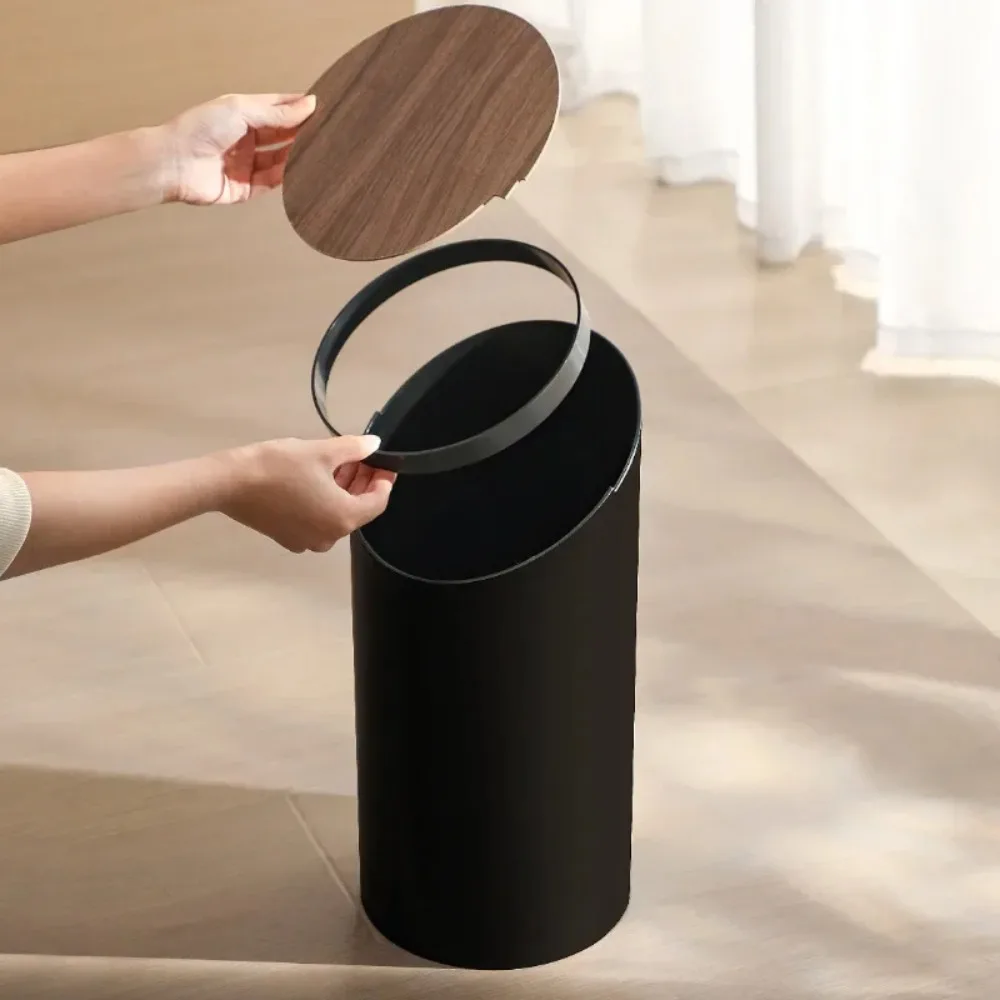 Cubo  basura  9L para casa  familia con tapa, cubo  basura minimalista, tipo prensa, dormitorio, sala  estar, oficina, cesta  pa