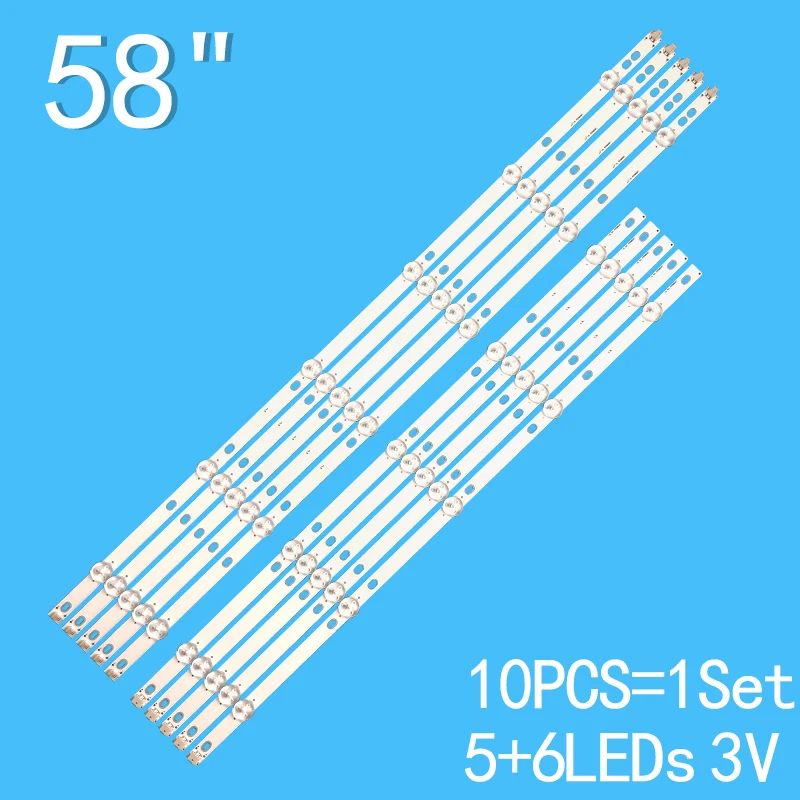 Retroilluminazione a LED For58PUS6203/12 58 pus6504/12 58 puf6013/T3 NS-58DF620NA20 NS-58DF620CA20 LB-GM3030-GJPHP585X11AA12-R-2-T L LB58003