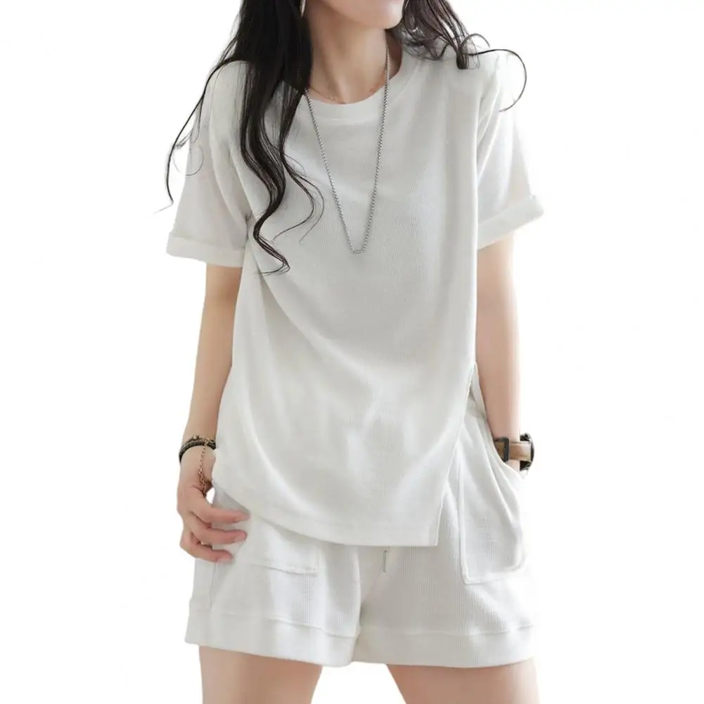 Shirt Shorts Suit  Popular Women Sports Shirt with Shorts Set  Extra Soft Casual Shorts Set