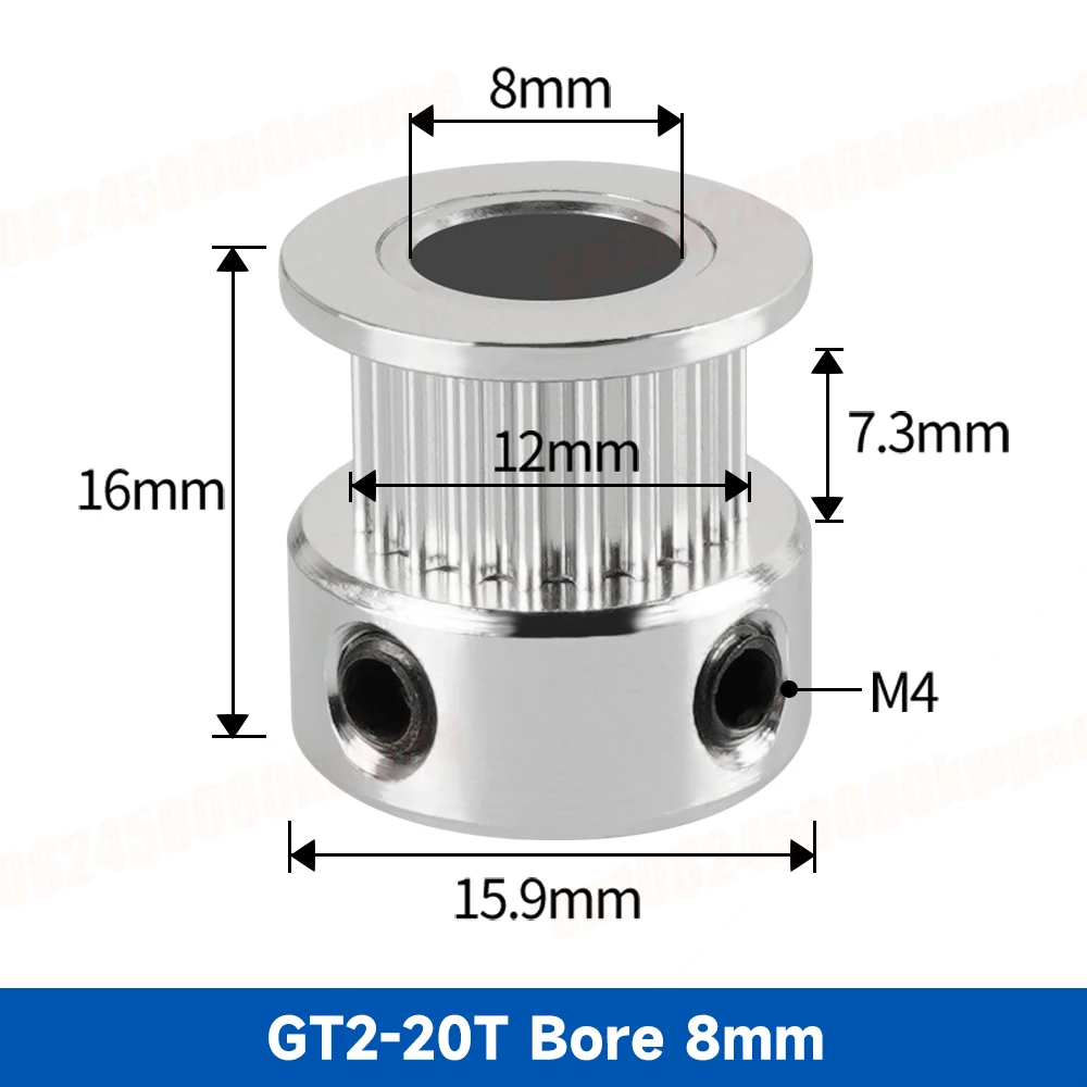 1/5/10 stücke GT2 20 Zähne 16 Zähne Riemenscheiben Bohrung 5mm/6mm/8mm Timing Alumium Pulley Fit Für GT2-6mm Offene Zahnriemen Für 3D Drucker