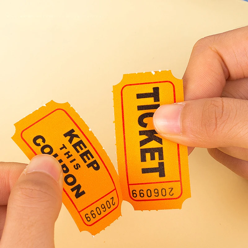 Biglietti per lotteria in classe 100 pezzi, etichette in carta singole per la gestione delle eventi